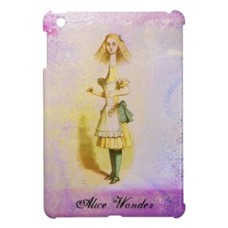 Alice in Wonderland Monogram Purple Vintage Pink iPad Mini Cases