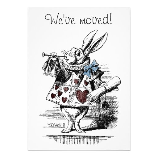Alice in Wonderland New Home Announcement Card