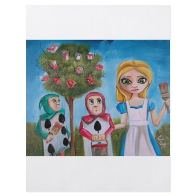 ALICE IN WONDERLAND PAINTING by Gordon Bruce Flyer Design by gordonbruce
