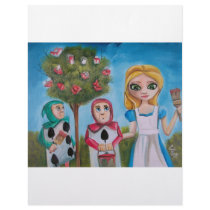 ALICE IN WONDERLAND PAINTING by Gordon Bruce Customized Letterhead