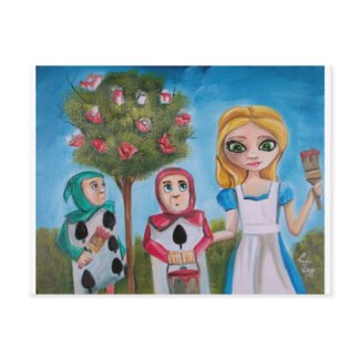 ALICE IN WONDERLAND PAINTING by Gordon Bruce postcard