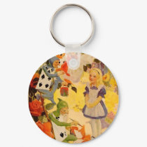 Alice in Wonderland: Painting the Roses Red keychains