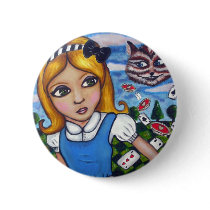Alice in Wonderland Pin buttons