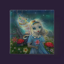 Alice in Wonderland Pinback Button buttons
