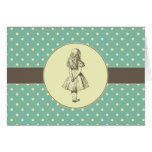 Alice in Wonderland Polka Dots Greeting Card