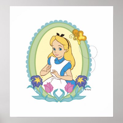 Alice in Wonderland Portrait Disney posters