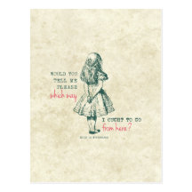 Alice in Wonderland Post Card