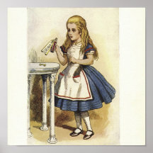 Alice in Wonderland Print DRINK ME POISON