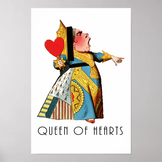 Alice In Wonderland Queen Of Hearts Poster Zazzle