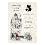 Alice in Wonderland Red Hearts Tea Party Birthday invitations
