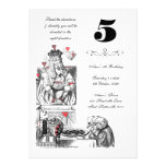 Alice in Wonderland Red Hearts Tea Party Birthday invitations