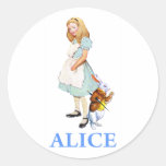 ALICE IN WONDERLAND ROUND STICKERS