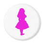Alice In Wonderland Salmon Fuschia Pink Refrigerator Magnets