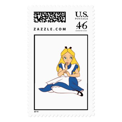Alice In Wonderland Sitting Down Disney postage