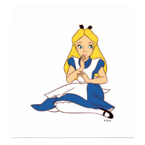 Alice In Wonderland Sitting Down Disney posters