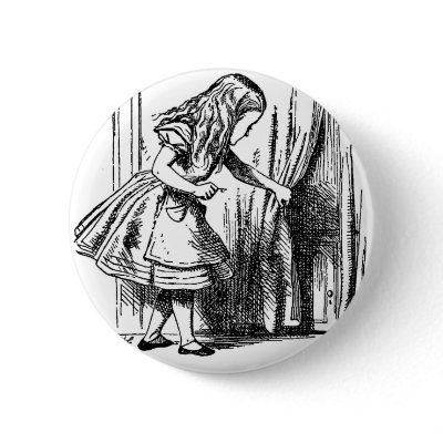 Alice in Wonderland  Small Door to Wonderland Pinback Button by jerseyskimmilk