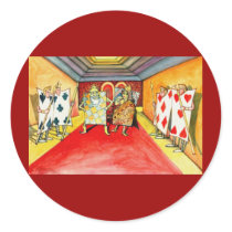 Alice In Wonderland Round Stickers