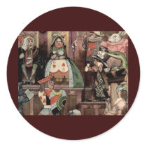 Alice In Wonderland Round Sticker