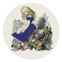 Alice in Wonderland ~ Sticker Rabbit Heart Red