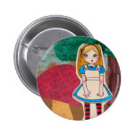 Alice in Wonderland - Stripped Socks Pinback Buttons