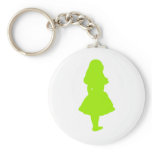 Alice in Wonderland Teal Apple Hunter Green Keychains
