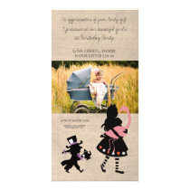 Alice in Wonderland Thank You Baby Photo Card