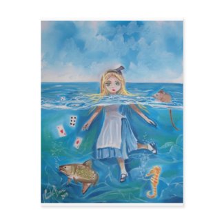 Alice in Wonderland the pool of tears by G Bruce postcard