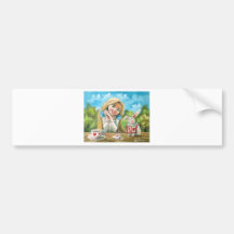Alice in wonderland the white rabbit Gordon Bruce Bumper Stickers