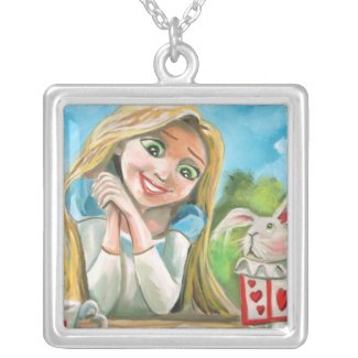 Alice in wonderland the white rabbit Gordon Bruce necklace
