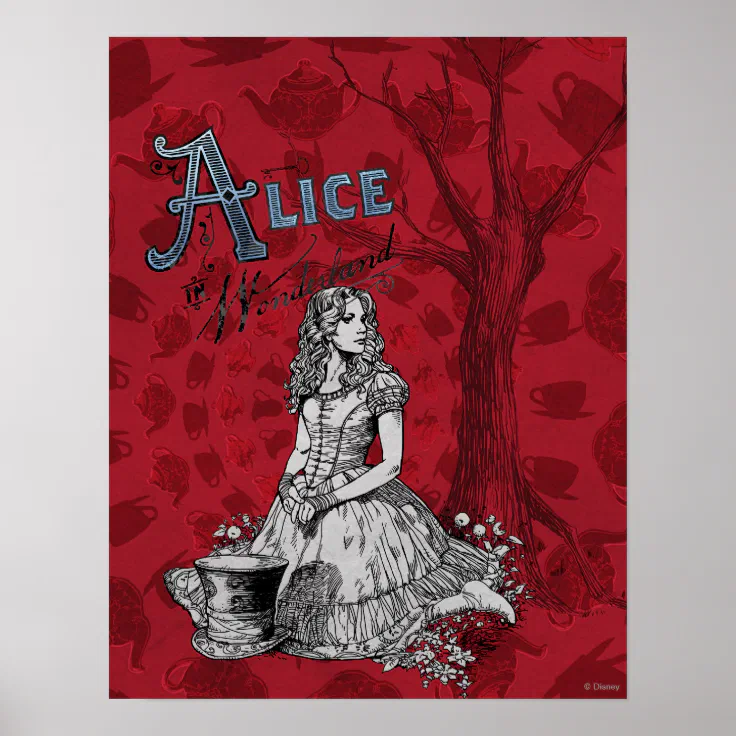 Alice In Wonderland Tim Burton Poster Zazzle