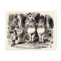 Alice in Wonderland: Twiddle Dee and Twiddle Dum postcards