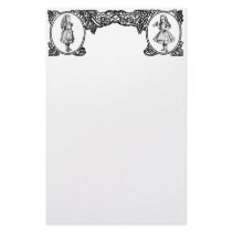 Alice in Wonderland Vintage Frame Stationery Design