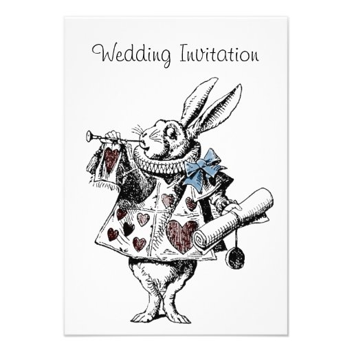 Alice in Wonderland Wedding Invitation Card