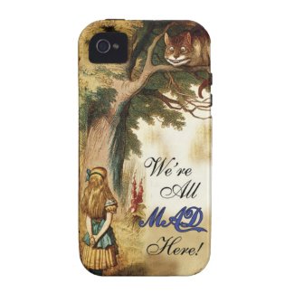 Alice in Wonderland Were All Mad Here iPhone 4/4S Case