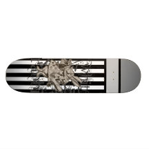 Alice In Wonderland White Rabbit Grunge Skate Deck