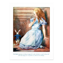 Alice in Wonderland White Rabbit Hole Print Poster