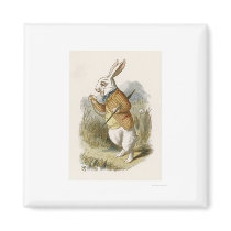Alice in Wonderland: White Rabbit in Color Fridge Magnet