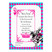Alice In Wonderland White Rabbit Party Invitation