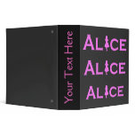 Alice in Wonderland Word Play Pink Binders