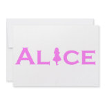 Alice in Wonderland Word Play Pink Custom Invites