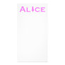 Alice in Wonderland Word Play Pink Photo Card