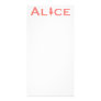 Alice in Wonderland Word Play Salmon Pink Photo Card