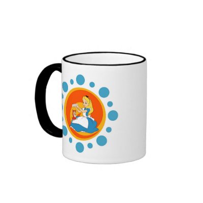Alice in Wonderland's Alice and Dinah in Circle mugs