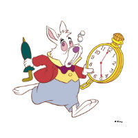 Alice in Wonderland's White Rabbit Running Disney mousepad
