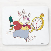 Alice in Wonderland's White Rabbit Running Disney Mouse Pad