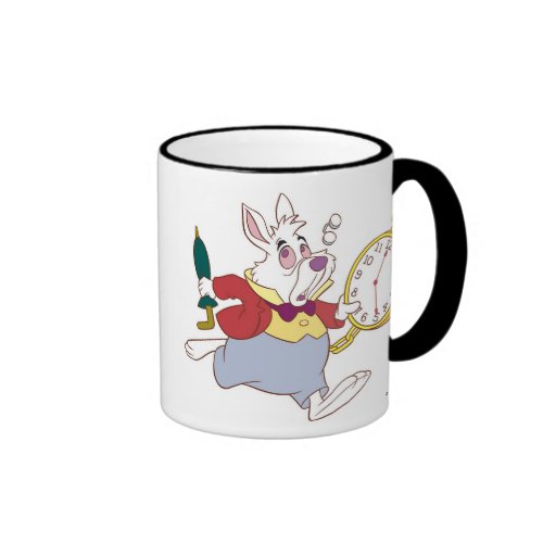 Alice in Wonderland's White Rabbit Running Disney Coffee Mug