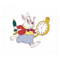 Alice in Wonderland's White Rabbit Running Disney posters