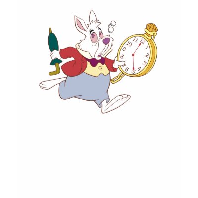 Alice in Wonderland's White Rabbit Running Disney t-shirts