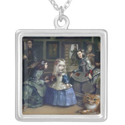 Alice & Las Meninas NECKLACE wonderland Velazquez by strangeling