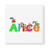 Alice magnets by prawny Alice magnets